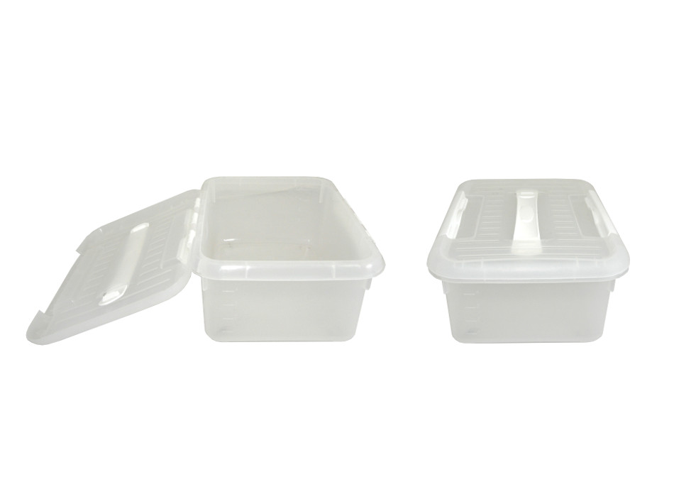 Контейнер для продуктов прямоуг.  6,0 л. 30*23*12 см. с ручкой, с белым зажимом MGprof /1/30/