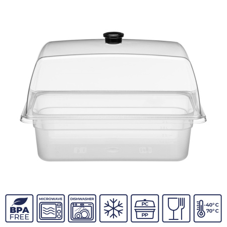 Гастроемкость 1/3 h=100 мм. 325*176 мм. 3 л. п/п прозрачная GP /1/18/