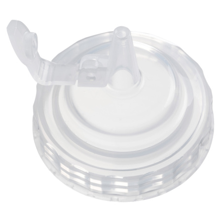 Емкость для соуса 1000 мл. d=75 мм. h=295 мм. c 2 крышками, широкая прозрачная, крышки прозрачные GP /1/96/