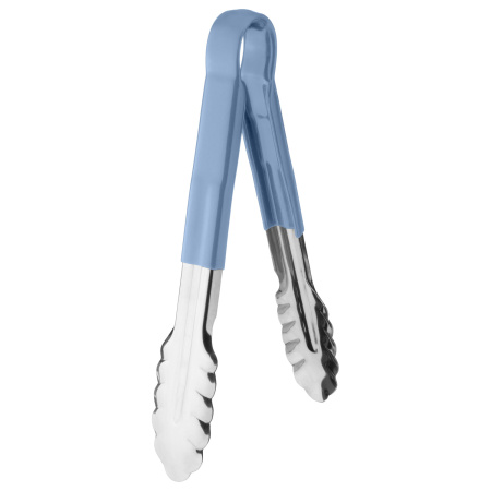 Щипцы универсальные 24 см. нерж. синяя ручка MGsteel /1/120/ 