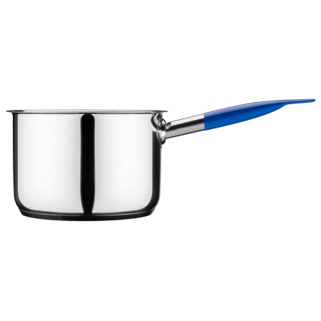 Сотейник  4,0 л. нерж. d=20 см. h=14 см. б/кр (индукция)(кр. 79197) синяя ручка винил. MGsteel /1/ АКЦИЯ