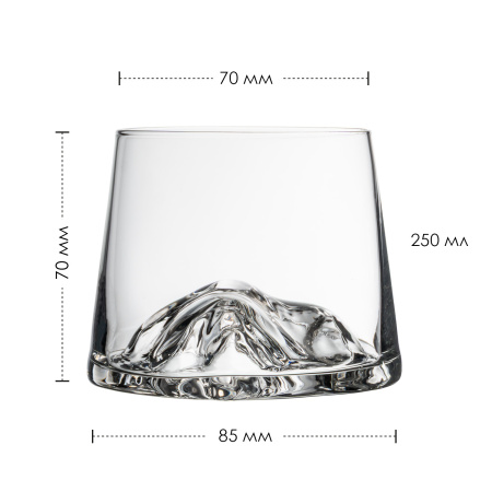 Олд Фэшн 250 мл. d=70/85 мм. h=70 мм. хр. стекло Фьюджи MGline /6/24/