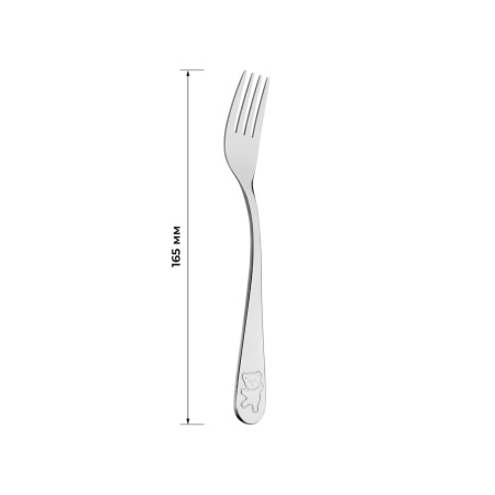 Вилка столовая детская Тедди 18/0  2,5 мм 16,5 см. MGsteel /12/