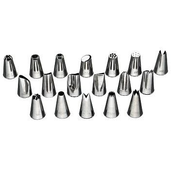 Набор кондитерских насадок 18 шт нерж. для декора тортов, пирожных и других конд. изделий №2 /1/ АКЦИЯ