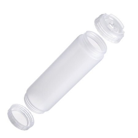 Емкость для соуса  750 мл. d=70 мм. h=237 мм. с 2 крышками, с силик. носик. широкая прозрачная, крышки прозрачные GP /1/96/ ВДОХНОВЕНИЕ