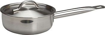 Сотейник  1,15 л. нерж. d=16 см. h=6 см. с крышк. тройное дно (индукция) MGsteel /1/10/