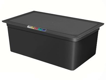 Гастроемкость 1/1 h=200 мм. 530*325 мм. 26,5 л. п/п черная  /1/3/