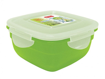 Контейнер для продуктов квадр.  1,0 л. 16*16*8 см. п/п цвет в ассорт. SAFE-FOOD (431157312) /1/28/