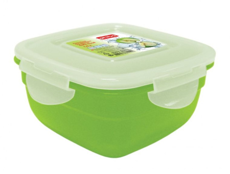 Контейнер для продуктов квадр.  1,0 л. 16*16*8 см. п/п цвет в ассорт. SAFE-FOOD (431157312) /1/28/