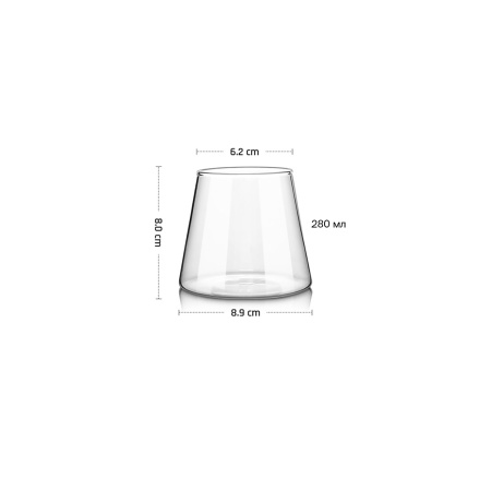 Олд Фэшн 280 мл. d=89 мм. h=80 мм. Термостекло Лотус MGline /6/24/