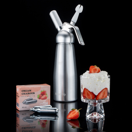 Баллончики для сифона для взбивания сливок (N2O) 10 шт/уп. вкус клубника MasterWhip /1/36/ АКЦИЯ