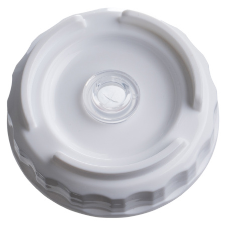 Емкость для соуса  500 мл. d=70 мм. h=166 мм. с 2 крышками, с силик. носик. широкая прозрачная, крышки белые GP /1/96/ ВДОХНОВЕНИЕ