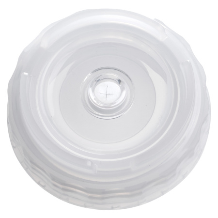 Емкость для соуса  500 мл. d=70 мм. h=166 мм. с 2 крышками, с силик. носик. широкая прозрачная, крышки прозрачные GP /1/96/ ВДОХНОВЕНИЕ